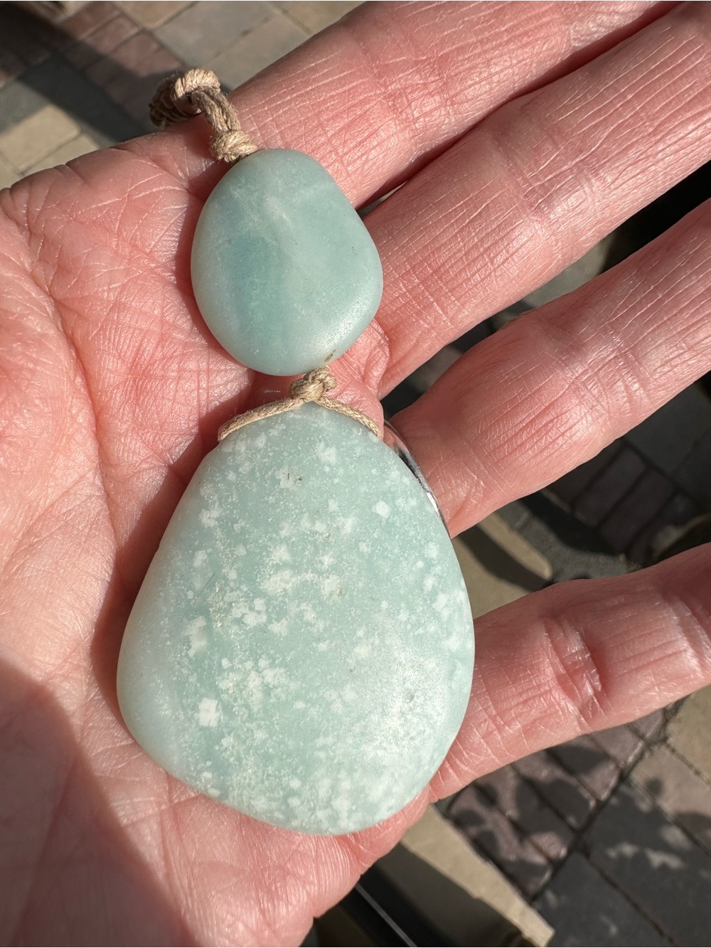 ⭐️NWT⭐️J.  Jill Seafoam Green Stone Pendant Necklace